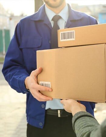 package being delivered by hand