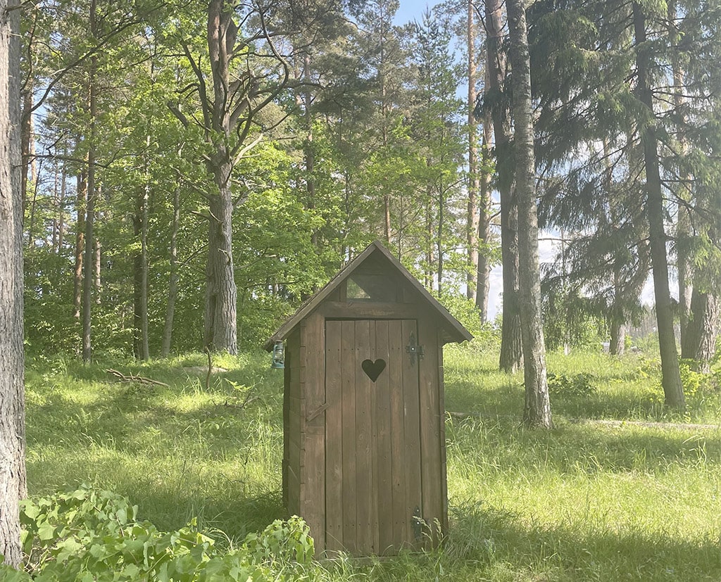 small hut in the woods